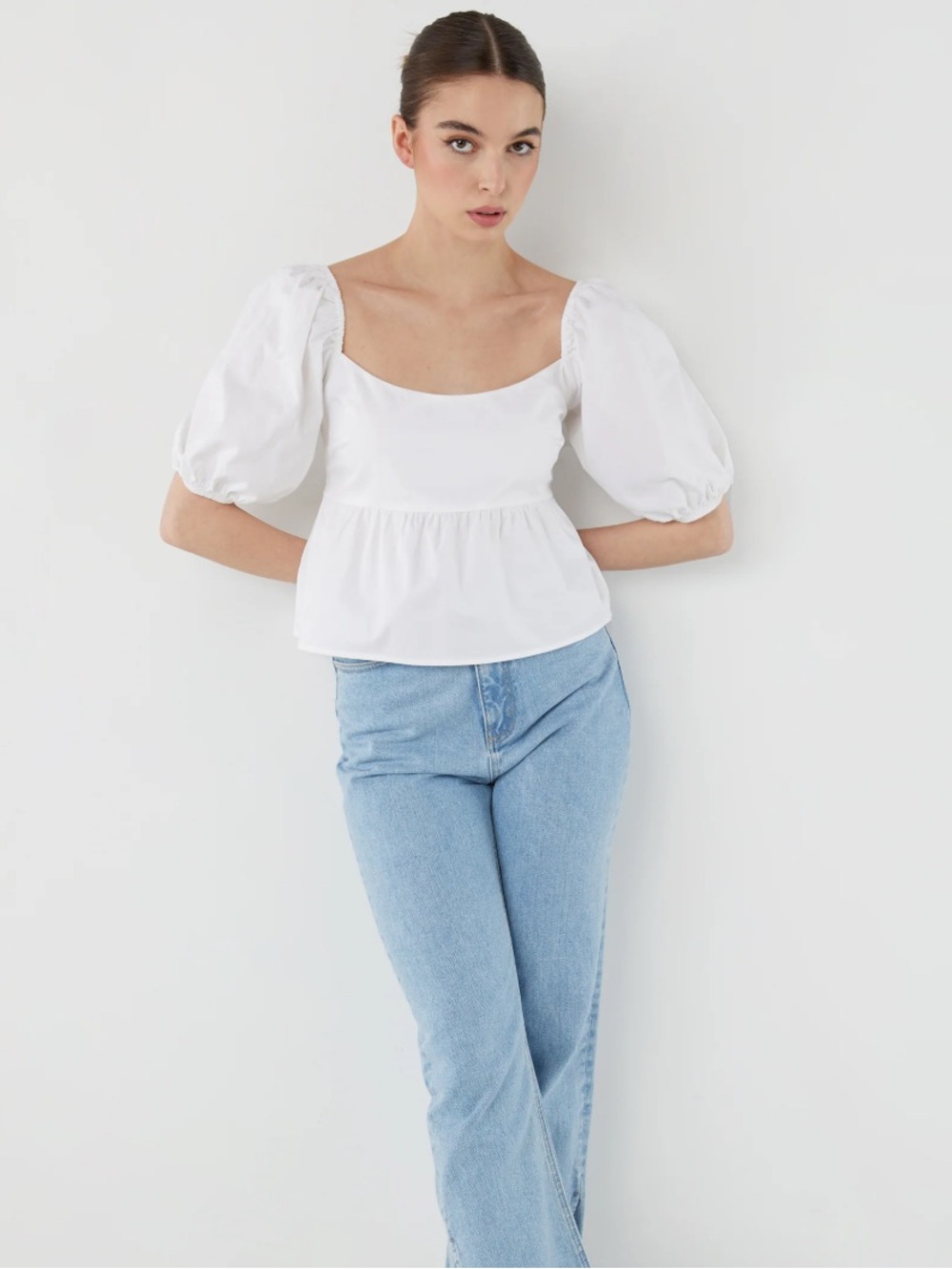 OAK + FORT | PUFF SLEEVE BLOUSE